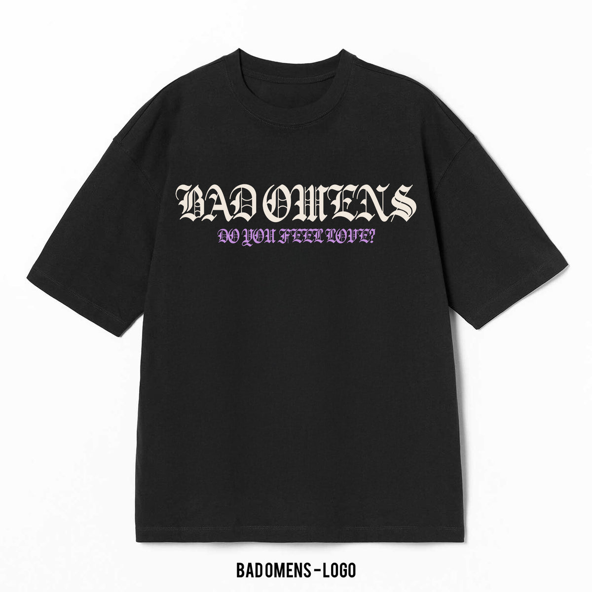 Playera Bad Omens – Logo, color negro, impresión de logo al frente