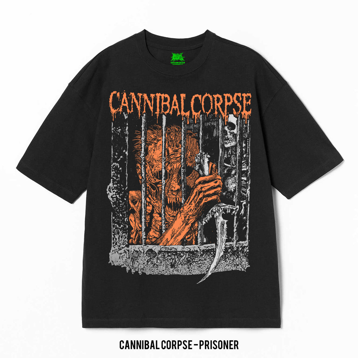 Playera Cannibal Corpse – Prisoner, color negro, impresión gráfica