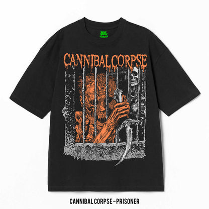 Playera Cannibal Corpse – Prisoner, color negro, impresión gráfica
