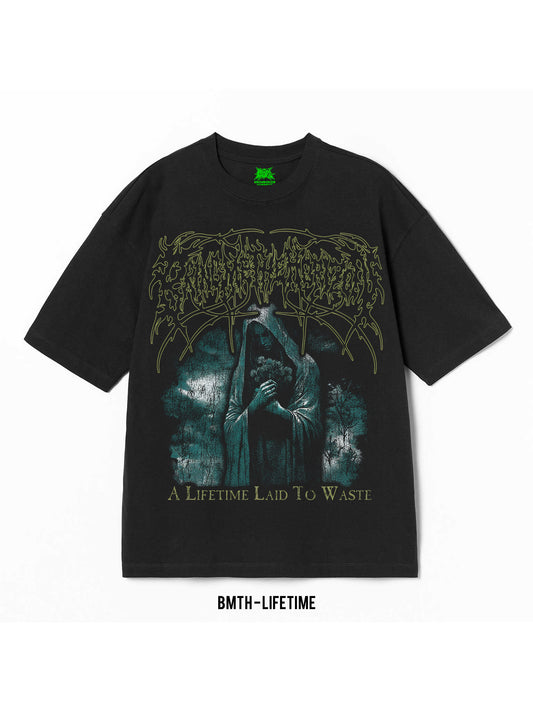 Playera Bring Me The Horizon – Lifetime, color negro, impresión gráfica