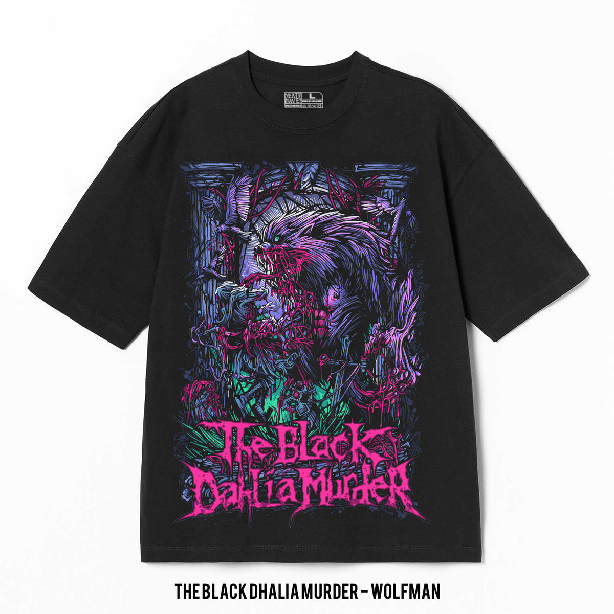 Playera The Black Dahlia Murder – Wolfman, color negro, impresión gráfica