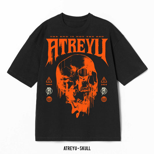 Playera Atreyu – Skull, color negro, impresión gráfica