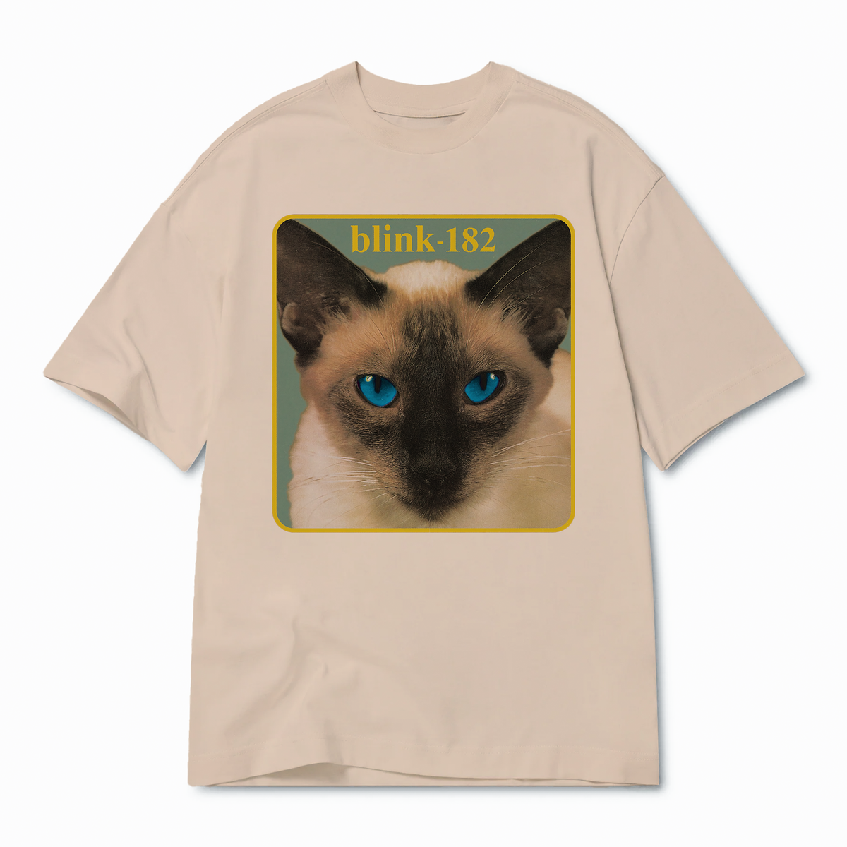 Playera Blink 182 – Cat, color negro, impresión gráfica