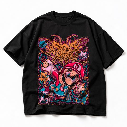 Playera Signs Of The Swarm – Mario Galaxy, color negro, frente