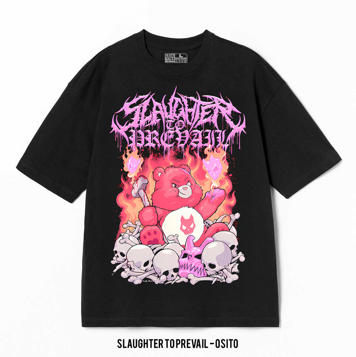Playera Slaughter To Prevail – Osito, color negro, impresión gráfica