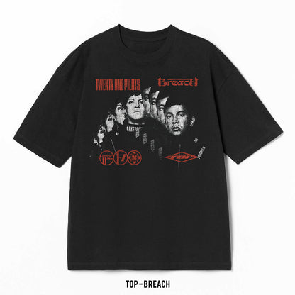 Playera Twenty One Pilots – Breach, color negro, impresión gráfica