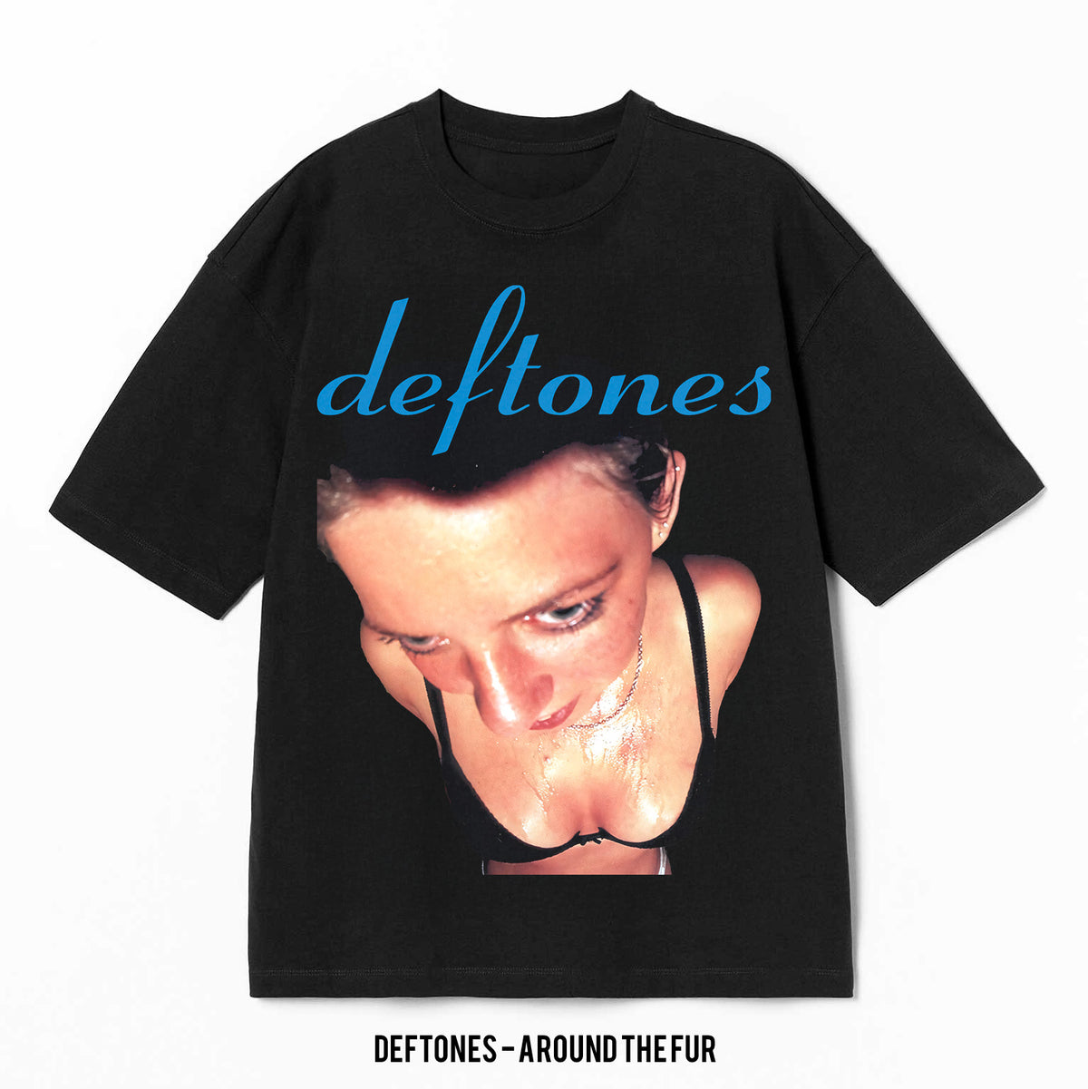 Playera Deftones – Around, color negro, impresión gráfica