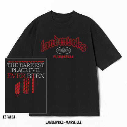 Playera Landmvrks – Marseille, color negro, impresión gráfica