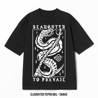 Playera Slaughter To Prevail – Snake, color negro, impresión gráfica