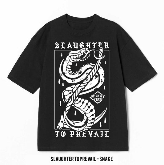 Playera Slaughter To Prevail – Snake, color negro, impresión gráfica