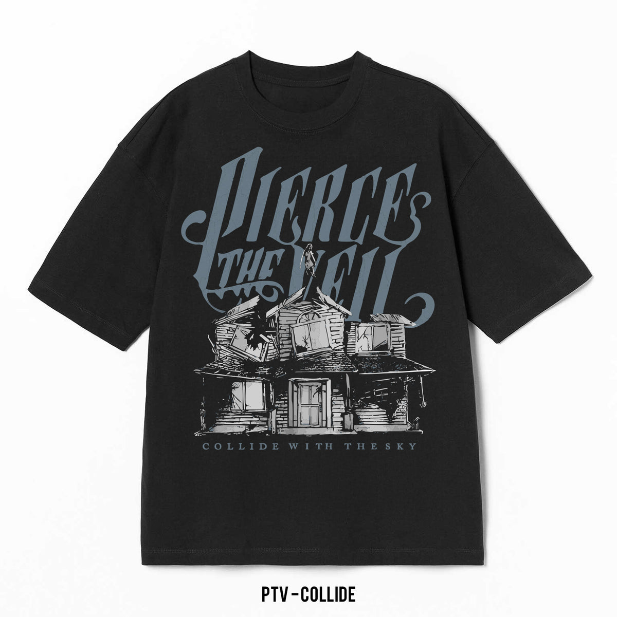 Playera Pierce The Veil – Collide, color negro, impresión gráfica