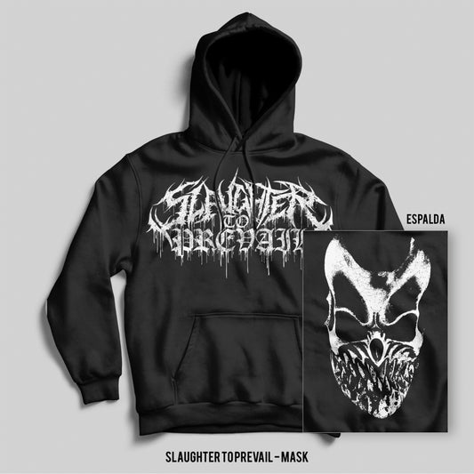 Hoodie Slaughter To Prevail – Mask, color negro, impresión gráfica