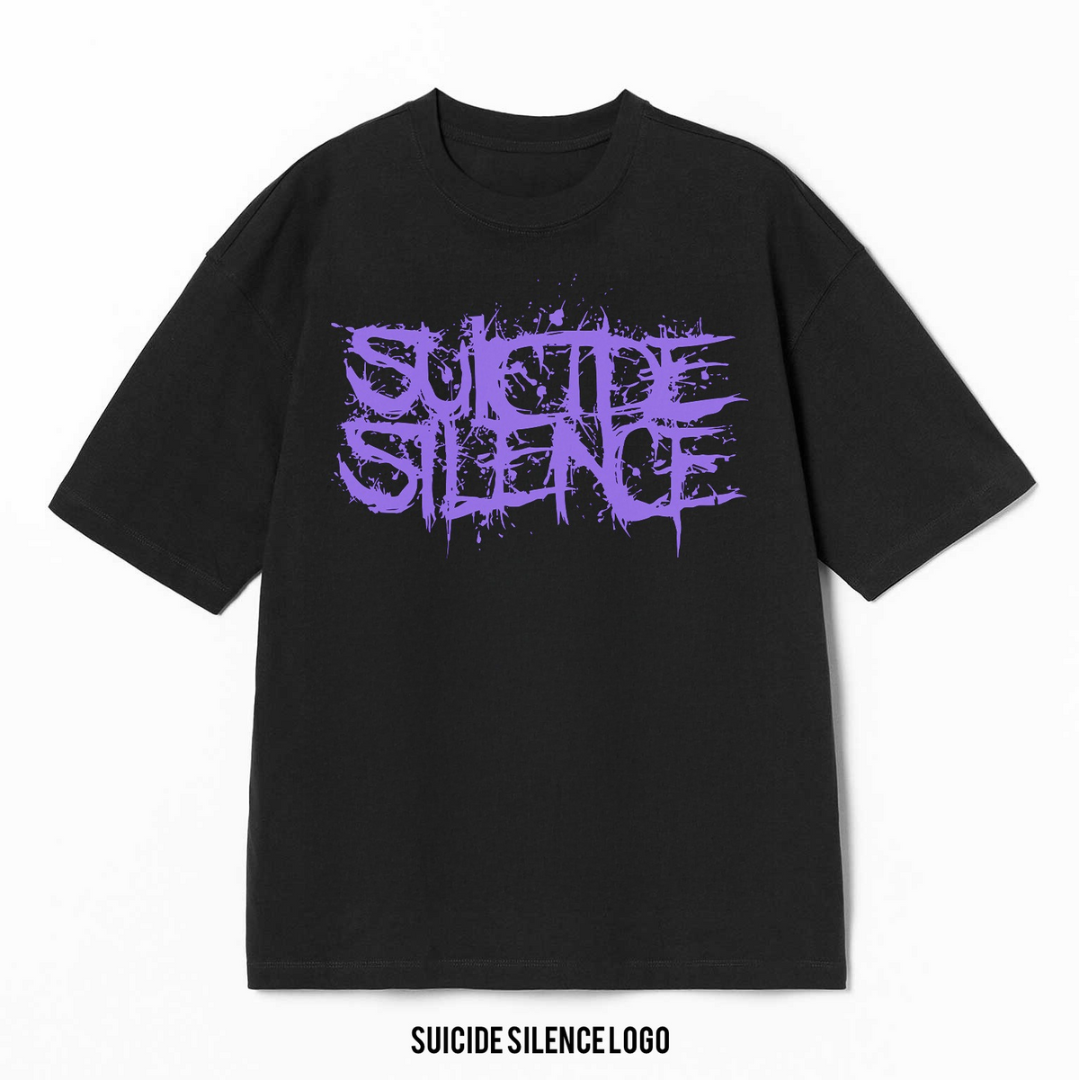 Playera Suicide Silence – Logo, color negro, impresión de logo al frente