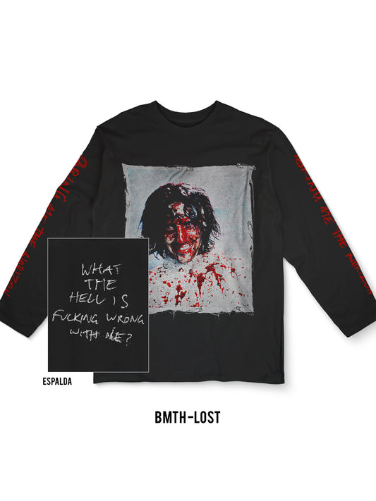 Playera Manga Larga Bring Me The Horizon – Lost, color negro, impresión gráfica