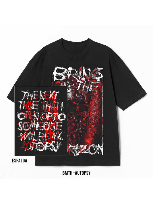 Playera Bring Me The Horizon – Autopsy, color negro, impresión gráfica