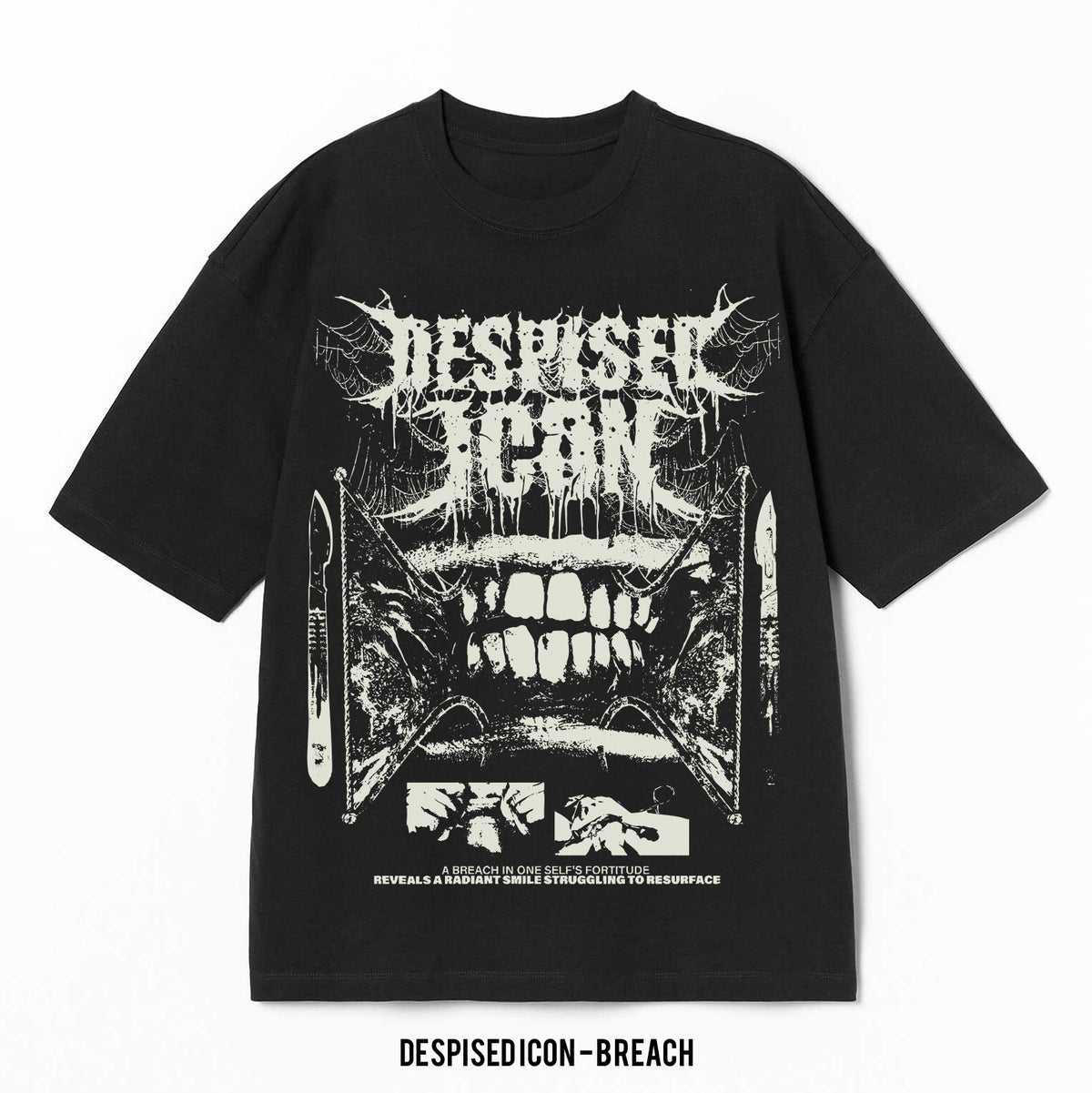 Playera Despised Icon – Breach, color negro, impresión gráfica